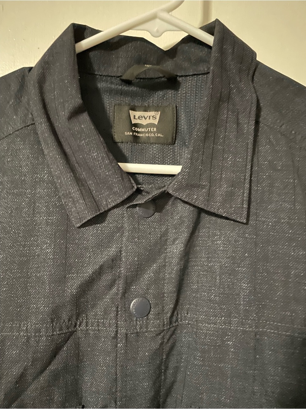 Levi's Pinstripe Commuter Button-Front Jacket
